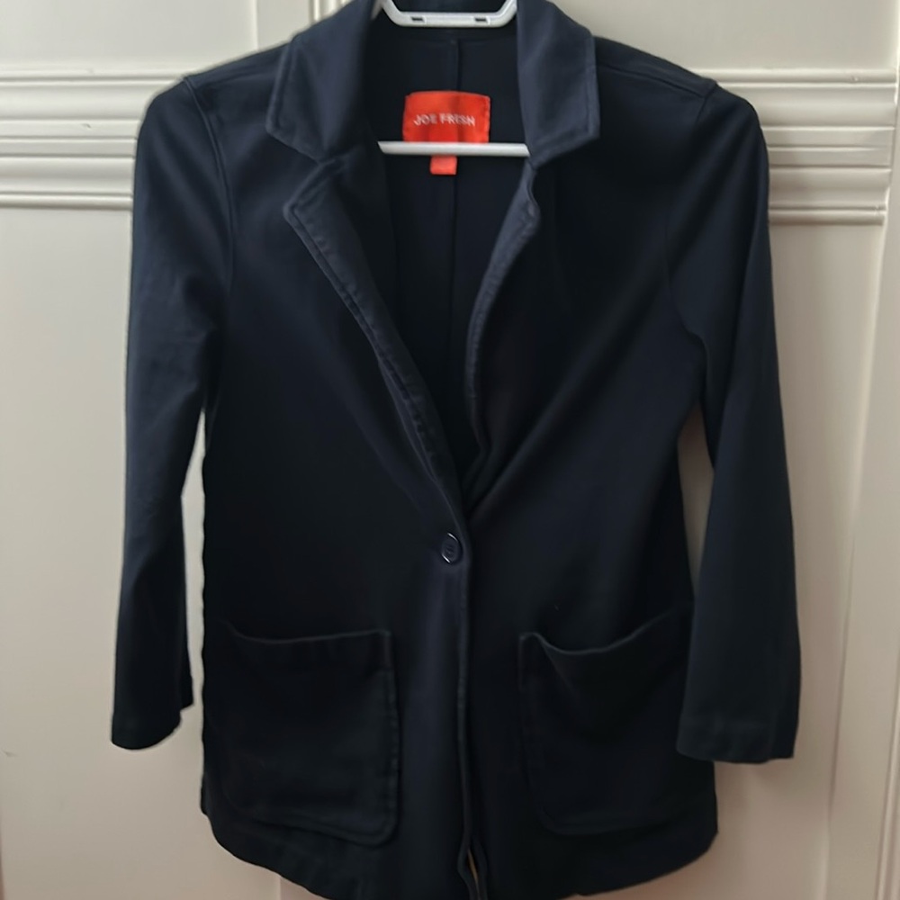 Navy jersey blazer